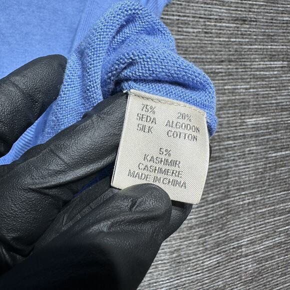 Peter Millar Vest Men's Large Blue Full Zip Vintage Silk Cashmere - Picture 10 of 12